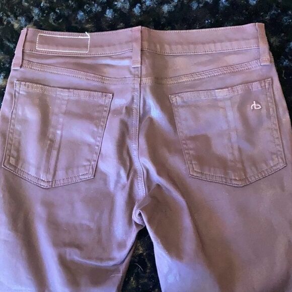 Rag & Bone legging jeans in coated wine size 27 excellent condition - Picture 8 of 8